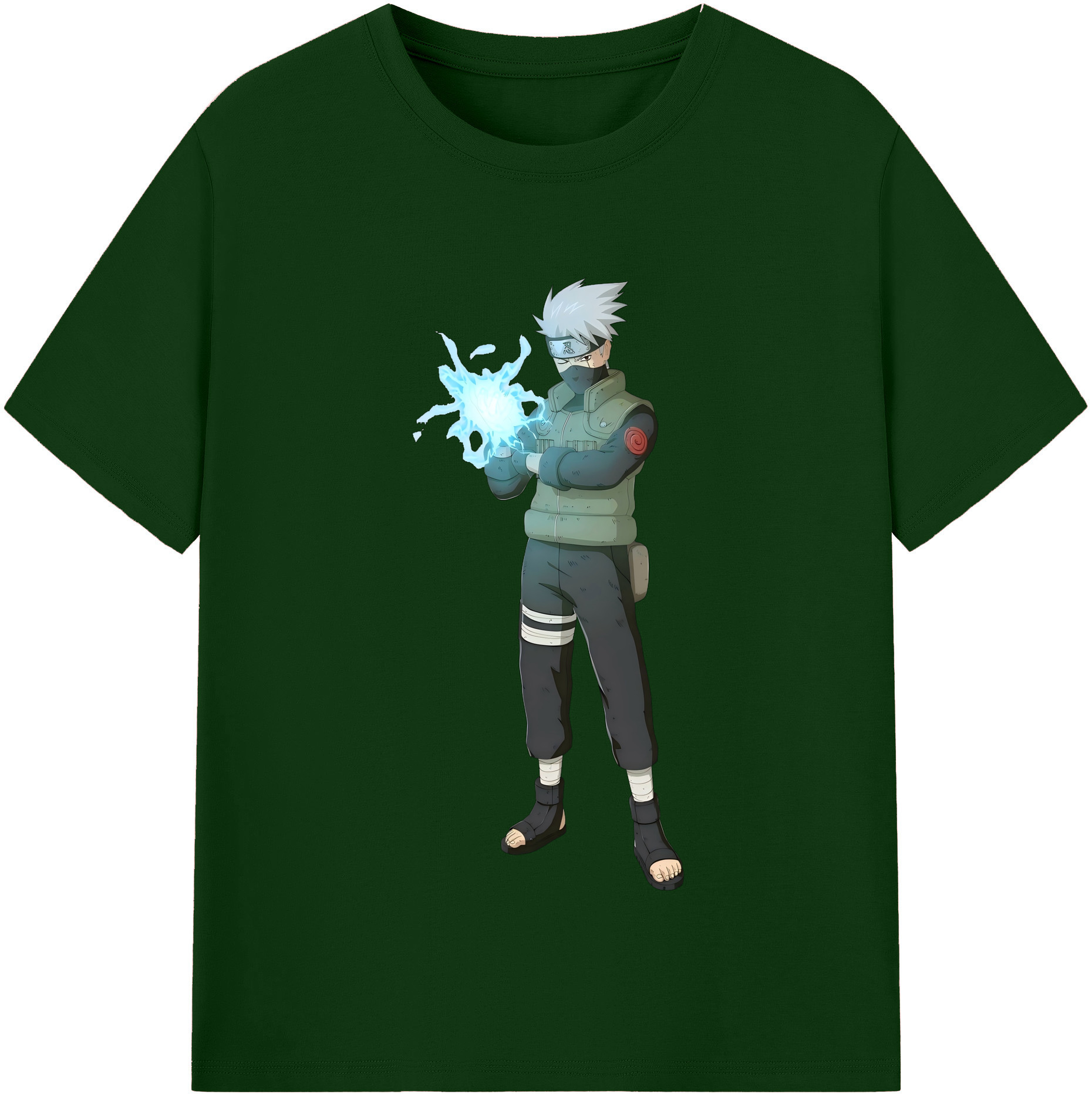 （画像用） NARUTO -ナルト- はたけ カカシ Hatake Kakashi 綿100％半袖Tシャツ（フロントプリント）
